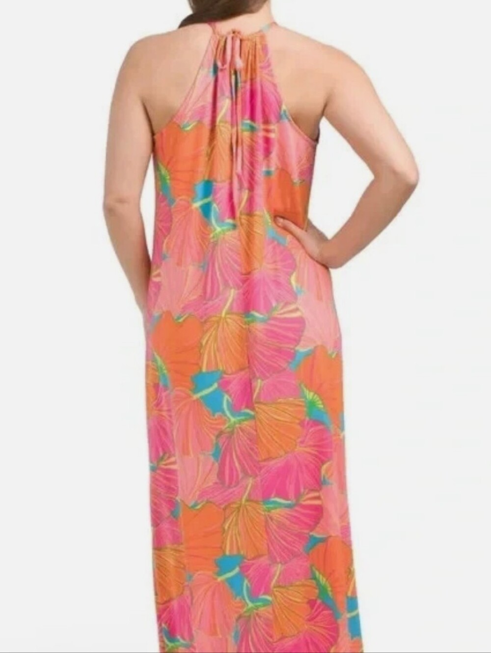 Trina Turk Milan Gingko Halter Floral Maxi Dress | Size Large - EUC - Picture 2 of 6